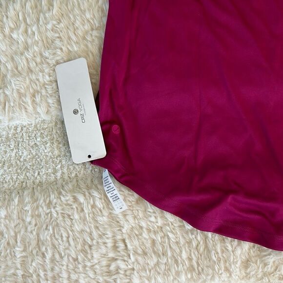 CRZ Yoga Rash Guard long sleeve Ted shirt, Color is Magenta Purple, Small, NWT - Picture 7 of 8